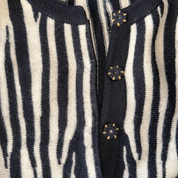 Lucky Brand wool zebra cardigan - Picture 3 of 6